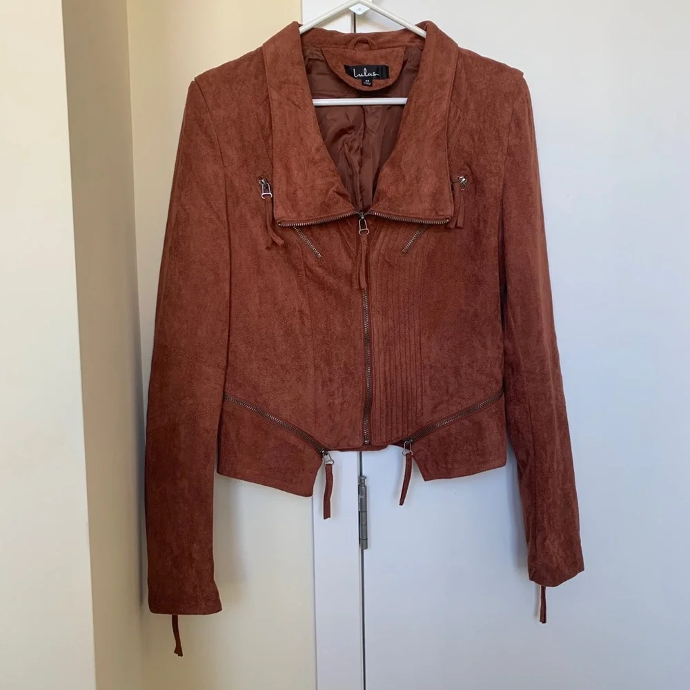 Lulu’s Rust Suede Moro Jacket - Picture 4 of 7